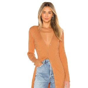 525 Wide Rib Long Cardigan